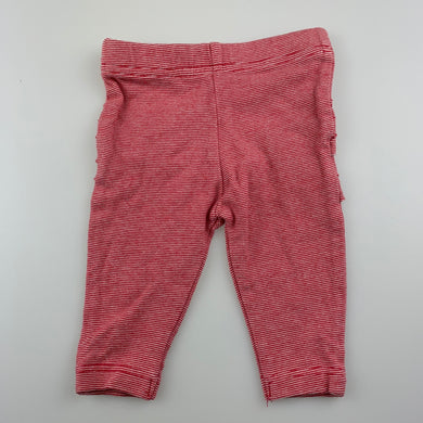 Girls Cotton On, red stripe ruffle leggings / bottoms, EUC, size 0000,  