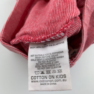 Girls Cotton On, red stripe ruffle leggings / bottoms, EUC, size 0000,  