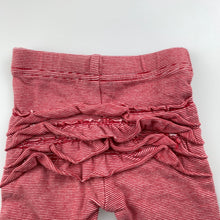 Load image into Gallery viewer, Girls Cotton On, red stripe ruffle leggings / bottoms, EUC, size 0000,  