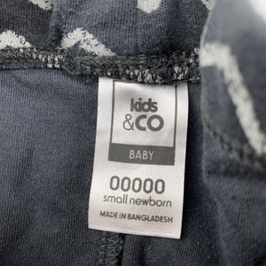 unisex Kids & Co, dark grey cotton footed leggings / bottoms, EUC, size 00000,  