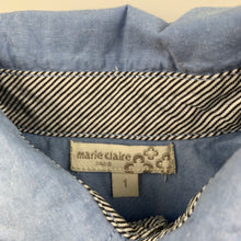 Load image into Gallery viewer, Boys Marie Claire, lightweight cotton long sleeve shirt, GUC, size 1,  