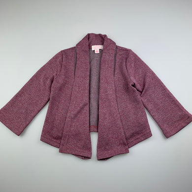 Girls Pumpkin Patch, pink/purple & silver knit cardigan, EUC, size 2,  