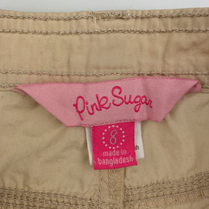 Girls Pink Sugar, lightweight cotton shorts, W: 59cm, FUC, size 8,  