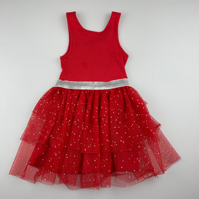Girls Mango, red tulle tutu party dress, EUC, size 1, L: 48cm