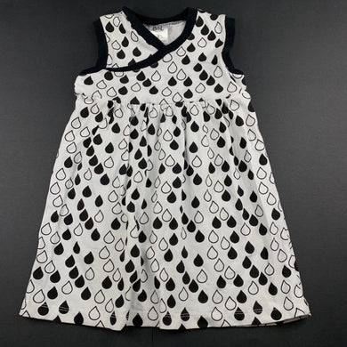 Girls B&L, stretchy casual dress, raindrops, FUC, size 2, L: 47cm