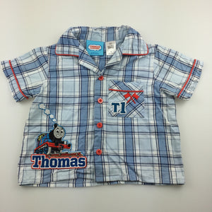 Boys Thomas & Friends, blue cotton pyjama top, EUC, size 1