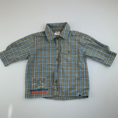 Boys Target, checked lightweight cotton shirt, GUC, size 00,  