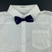 Load image into Gallery viewer, Boys Shein, lightweight cotton short sleeve shirt, bow tie attached, EUC, size 9,  
