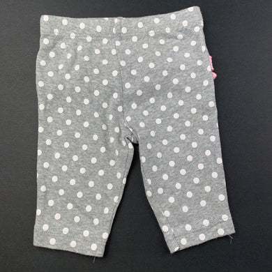 Girls grey, cotton leggings / bottoms, GUC, size 0000,  