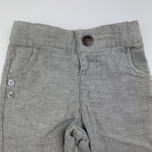 Load image into Gallery viewer, Boys Bebe By Minihaha, linen / cotton pants, adjustable, GUC, size 000,  
