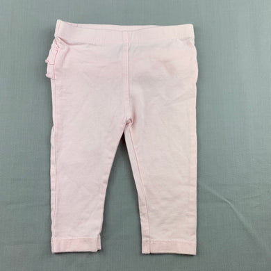 Girls Kids & Co, pink ruffle leggings / bottoms, EUC, size 00,  