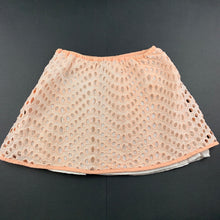 Load image into Gallery viewer, Girls Pumpkin Patch, cotton lined broderie skirt, elasticated, L: 29cm, FUC, size 7,  