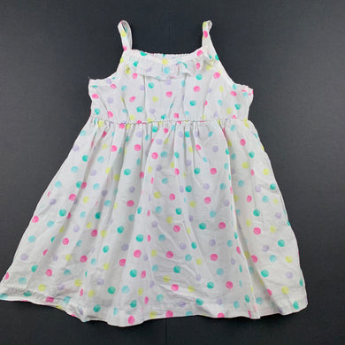 Girls All 4 Me, lightweight cotton summer dress, EUC, size 0, L: 40cm