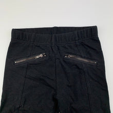 Load image into Gallery viewer, Girls H&amp;T, black stretchy pants, elasticated, Inside leg: 44cm, GUC, size 5,  