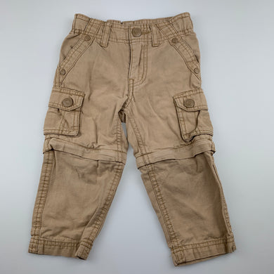 Boys Pumpkin Patch, cotton pants / shorts, zip off legs, adjustable, GUC, size 1,  