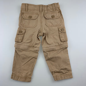 Boys Pumpkin Patch, cotton pants / shorts, zip off legs, adjustable, GUC, size 1,  