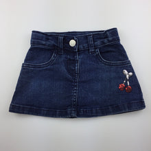 Load image into Gallery viewer, Girls Kids &amp; Co, cute stretch denim skirt, adjustable, sequins, GUC, size 1