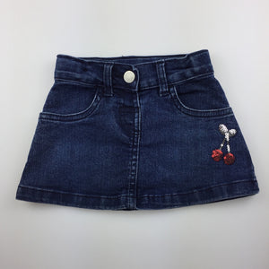 Girls Kids & Co, cute stretch denim skirt, adjustable, sequins, GUC, size 1