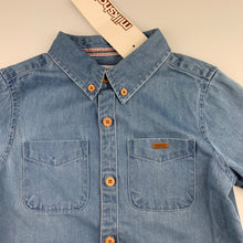Load image into Gallery viewer, Boys Milkshake, blue denim short sleeve shirt, NEW, size 5,  