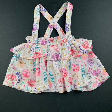 Girls Kidding Around, lightweight floral skirt, elasticated, EUC, size 00,  