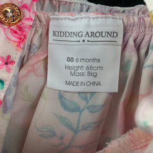 Girls Kidding Around, lightweight floral skirt, elasticated, EUC, size 00,  