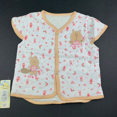 Girls Lucky Bear, wadded cotton vest / top, NEW, size 3,  