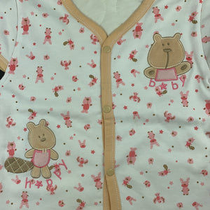 Girls Lucky Bear, wadded cotton vest / top, NEW, size 3,  