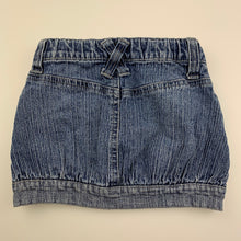 Load image into Gallery viewer, Girls Target, blue stretch denim skirt, adjustable, L: 21cm, GUC, size 2,  
