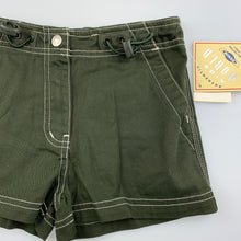 Load image into Gallery viewer, Girls Kids World, khaki cotton shorts, adjustable, NEW, size 4,  
