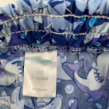 Load image into Gallery viewer, Boys Baby Berry, lightweight board shorts, elasticated, sharks, FUC, size 00,  