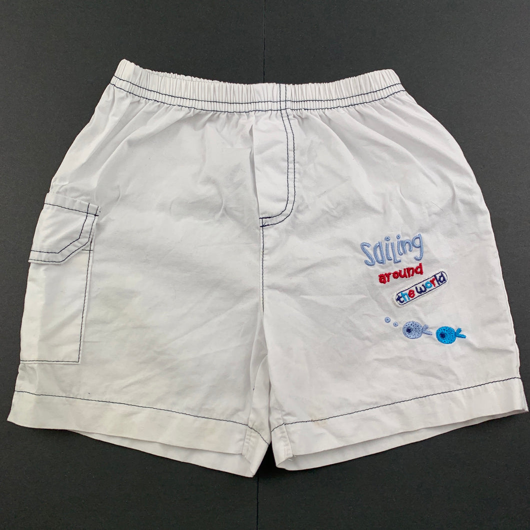 Boys Nursery Time, lightweight cotton shorts, elasticated, FUC, size 0,  