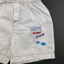 Load image into Gallery viewer, Boys Nursery Time, lightweight cotton shorts, elasticated, FUC, size 0,  