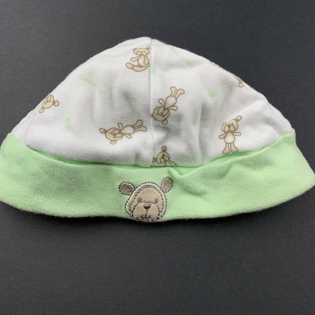 unisex Target, cotton beanie / hat, teddy bears, GUC, size 000-00,  