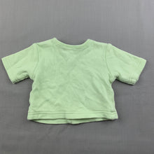 Load image into Gallery viewer, unisex Baby World, green cotton top, bear, FUC, size 00000,  