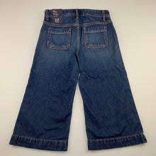 Load image into Gallery viewer, Girls Gap, high rise wide leg cropped denim pants, adjustable, Inside leg: 35.5cm, rise: 19cm, NEW, size 7,  