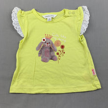 Load image into Gallery viewer, Girls Pumpkin Patch, yellow cotton t-shirt / top, rabbit, EUC, size 00,  