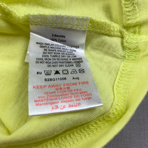 Girls Pumpkin Patch, yellow cotton t-shirt / top, rabbit, EUC, size 00,  