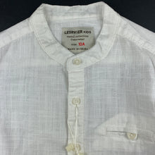 Load image into Gallery viewer, Boys LESRVIER, collarless cotton long sleeve shirt, NEW, size 10,  