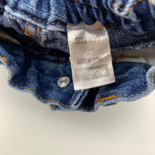 Load image into Gallery viewer, Boys Bonds, blue denim shorts / bottoms, elasticated, Inside leg: 13cm, GUC, size 000,  