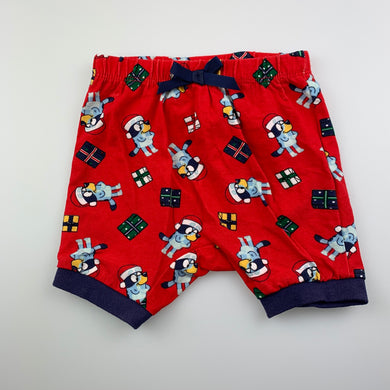 Girls Bluey, stretchy shorts, elasticated, EUC, size 00,  