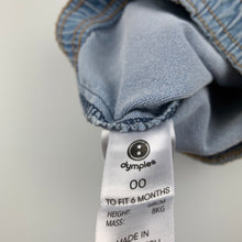 Load image into Gallery viewer, Boys Dymples, stretchy denim shorts, elasticated, FUC, size 00,  