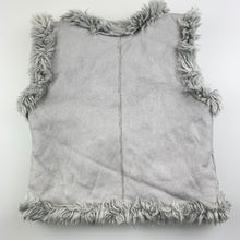 Load image into Gallery viewer, Girls Sprout, faux fur lined faux suede vest, 3 hook fastening, GUC, size 1,  