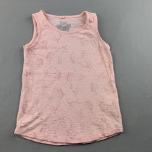 Load image into Gallery viewer, Girls H&amp;T, pink cotton singlet top, unicorns, GUC, size 4,  