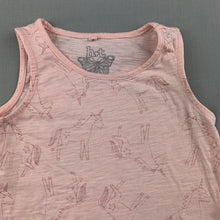 Load image into Gallery viewer, Girls H&amp;T, pink cotton singlet top, unicorns, GUC, size 4,  