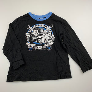 Boys Neon, black cotton long sleeve pyjama top, GUC, size 7,  