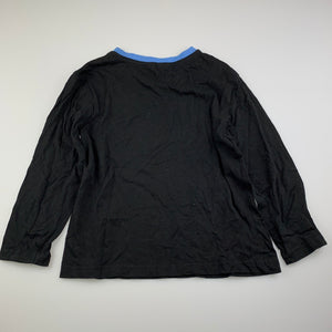 Boys Neon, black cotton long sleeve pyjama top, GUC, size 7,  