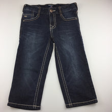 Load image into Gallery viewer, Girls USALL Junior, dark denim cropped jeans, adjustable, (38cm inner leg), GUC, size 8