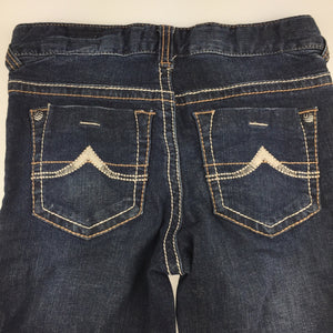 Girls USALL Junior, dark denim cropped jeans, adjustable, (38cm inner leg), GUC, size 8