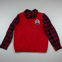 Load image into Gallery viewer, Girls PEPCO, red &amp; navy long sleeve top, EUC, size 6,  
