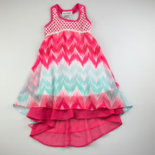 Load image into Gallery viewer, Girls Jona Michelle, lined lightweight hi-lo summer dress, EUC, size 3, L: 51cm at front